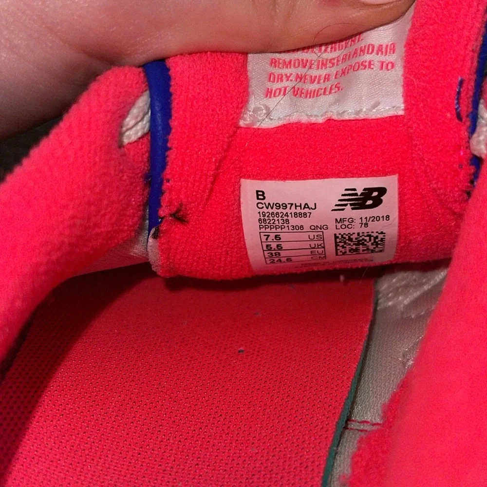 New Balance 997 'White Blue Pink' Women’s 7.5 - Picture 6 of 7